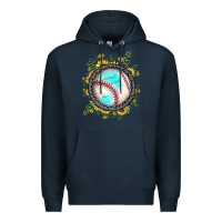 Navy baseball gemstone sunflower Premium Hoodie - JahusDesignShop