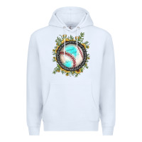 White baseball gemstone sunflower Premium Hoodie - JahusDesignShop
