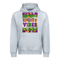 Heather Grey Halloween Spooky Vibes Urban Hoodie - Artiststas