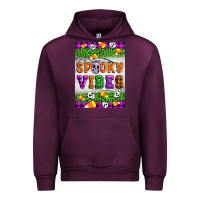 Mauve Wine Halloween Spooky Vibes Urban Hoodie - Artiststas