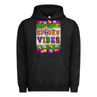 Pigment Black Halloween Spooky Vibes Urban Hoodie - Artiststas