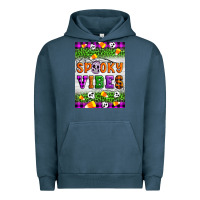 Pigment Midnight Navy Halloween Spooky Vibes Urban Hoodie - Artiststas