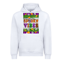 White Halloween Spooky Vibes Urban Hoodie - Artiststas