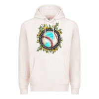 Pale Pink baseball gemstone sunflower Premium Hoodie - JahusDesignShop