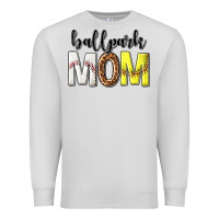 Dove Grey ballpark mom Premium Sweatshirt - texasbilliewilder
