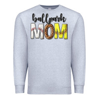 Heather Grey ballpark mom Premium Sweatshirt - texasbilliewilder