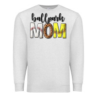 Oatmeal Heather ballpark mom Premium Sweatshirt - texasbilliewilder