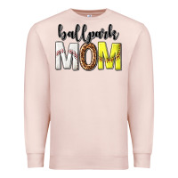 Pale Pink ballpark mom Premium Sweatshirt - texasbilliewilder