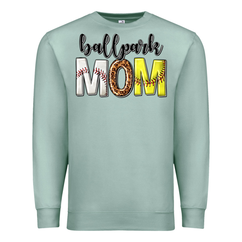 Ballpark Mom Premium Sweatshirt by texasbilliewilder | Teevron