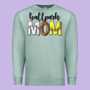 Ballpark Mom Premium Sweatshirt Designed By Texasbilliewilder
