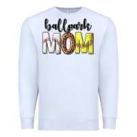 White ballpark mom Premium Sweatshirt - texasbilliewilder