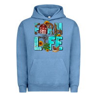 Pigment Pebble Blue farm life Urban Hoodie - AdoDesignShop