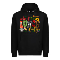 Black school lunch lady Premium Hoodie - AdoDesignShop