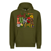 Army Green school lunch lady Premium Hoodie - AdoDesignShop