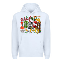 White school lunch lady Premium Hoodie - AdoDesignShop
