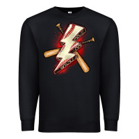 Black baseball lightning bolt Premium Sweatshirt - Zillion Design Studio