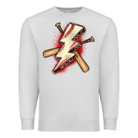 Dove Grey baseball lightning bolt Premium Sweatshirt - Zillion Design Studio