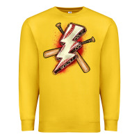 Lemon baseball lightning bolt Premium Sweatshirt - Zillion Design Studio