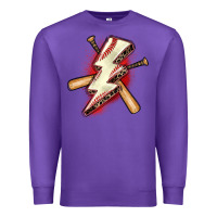 Purple baseball lightning bolt Premium Sweatshirt - Zillion Design Studio