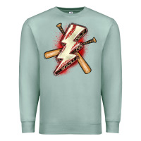 Seafoam baseball lightning bolt Premium Sweatshirt - Zillion Design Studio