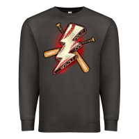 Smoke baseball lightning bolt Premium Sweatshirt - Zillion Design Studio
