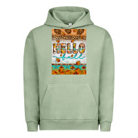 Pigment Oil Green Hello fall Urban Hoodie - Artiststas