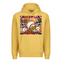 Antique Gold baseball leopard cowhide sunflower Premium Hoodie - JahusDesignShop