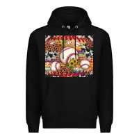 Black baseball leopard cowhide sunflower Premium Hoodie - JahusDesignShop