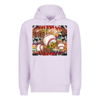 Lilac baseball leopard cowhide sunflower Premium Hoodie - JahusDesignShop