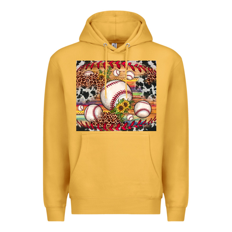 Baseball Leopard Cowhide Sunflower Premium Hoodie by JahusDesignShop | Teevron