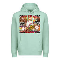 Seafoam baseball leopard cowhide sunflower Premium Hoodie - JahusDesignShop
