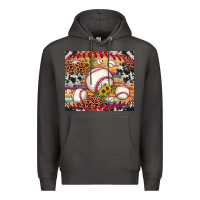 Smoke baseball leopard cowhide sunflower Premium Hoodie - JahusDesignShop