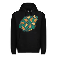 Black christmas gingerbread cookies patch Premium Hoodie - BundleAndBundleShop