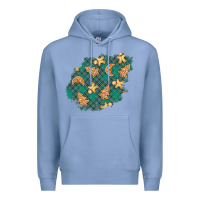 Colony Blue christmas gingerbread cookies patch Premium Hoodie - BundleAndBundleShop