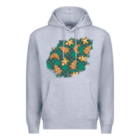 Heather Grey christmas gingerbread cookies patch Premium Hoodie - BundleAndBundleShop