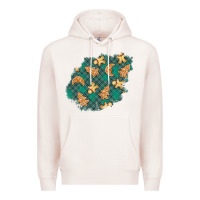 Pale Pink christmas gingerbread cookies patch Premium Hoodie - BundleAndBundleShop