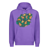 Purple christmas gingerbread cookies patch Premium Hoodie - BundleAndBundleShop
