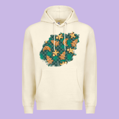 Christmas Gingerbread Cookies Patch Premium Hoodie Designed By Bundleandbundleshop