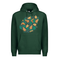 Sports Green christmas gingerbread cookies patch Premium Hoodie - BundleAndBundleShop