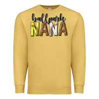 Antique Gold ballpark nana with leopard Premium Sweatshirt - texasbilliewilder