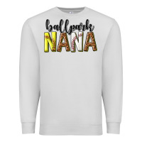 Dove Grey ballpark nana with leopard Premium Sweatshirt - texasbilliewilder