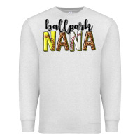 Oatmeal Heather ballpark nana with leopard Premium Sweatshirt - texasbilliewilder