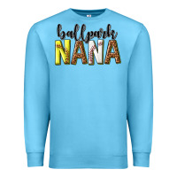 Ocean Blue ballpark nana with leopard Premium Sweatshirt - texasbilliewilder