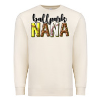 Sandshell ballpark nana with leopard Premium Sweatshirt - texasbilliewilder