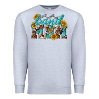 Heather Grey band mom Premium Sweatshirt - texasbilliewilder