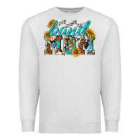 Oatmeal Heather band mom Premium Sweatshirt - texasbilliewilder