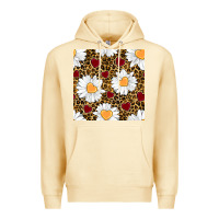 Pina Colada valentines day daisy and leopard seamless pattern Premium Hoodie - BundleAndBundleShop