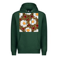 Sports Green valentines day daisy and leopard seamless pattern Premium Hoodie - BundleAndBundleShop