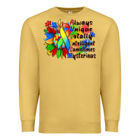 Antique Gold always unique totally intelligent sometimes myster Premium Sweatshirt - Zillion Design Studio