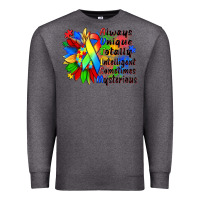Charcoal Heather always unique totally intelligent sometimes myster Premium Sweatshirt - Zillion Design Studio